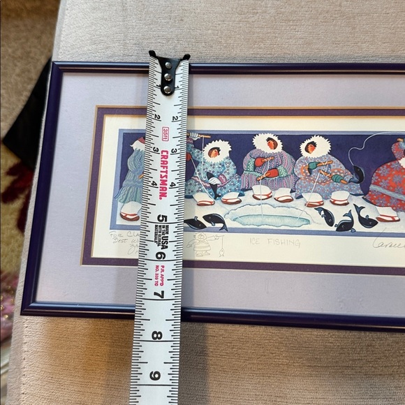 Barbara Lavallee ice fishing  Matted Framed Print - Picture 4 of 10